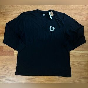 Victoria’s Secret PINK Tee Women’s XL Black Long Sleeve Campus Tshirt Casual New